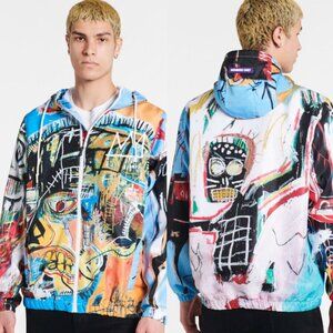 Members Only x Basquiat Artesta Windbreaker Light Jacket Size XL
